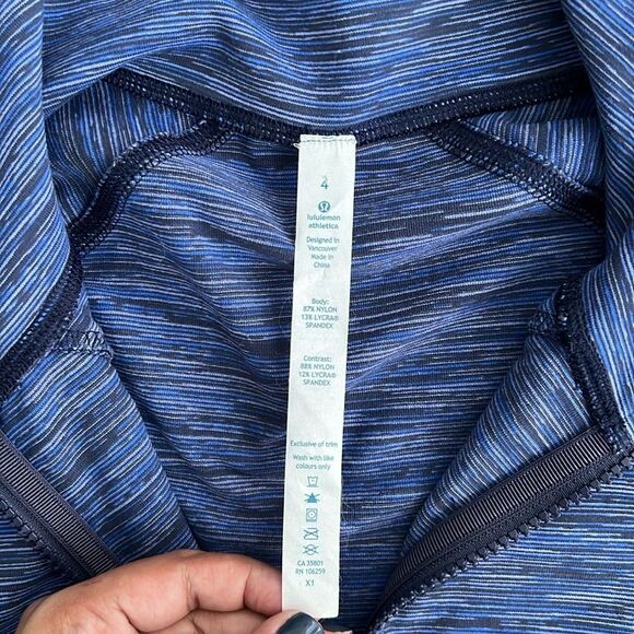 LULULEMON Nice Asana Jacket Size 4 Wee Are From Space Cadet Blue Luon Full Zip - Picture 2 of 11